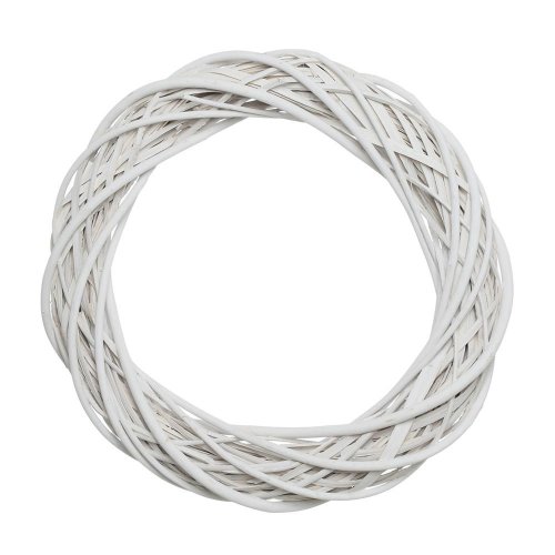 Prút.1/1 veniec biely 30x7 cm