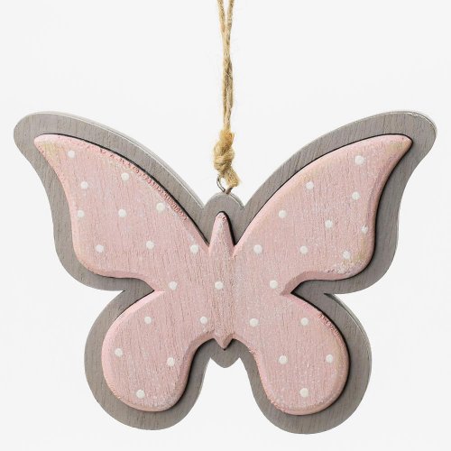 Záv. motýľ farba/bodky 13,5x10x1,3 cm