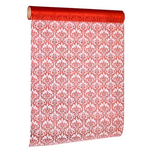 Organza lesklá 39x10 červ.-červená