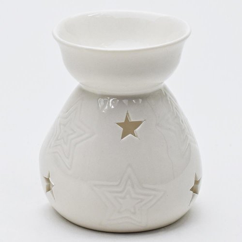 Aromalampa biela hviezdičky 10x10x11cm super cena
