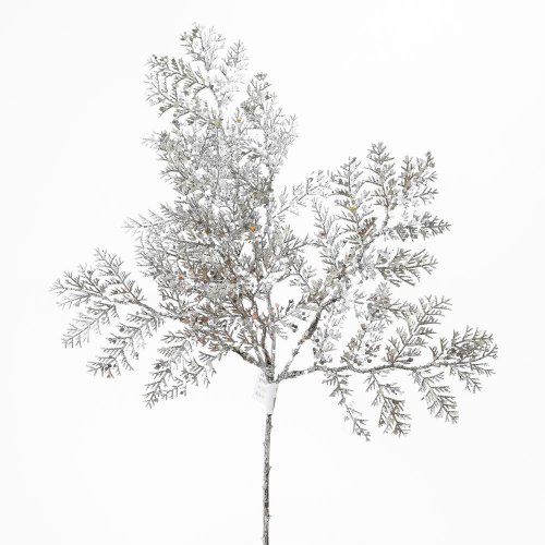 Vetvička cypruštek strieborný glitter 40cm