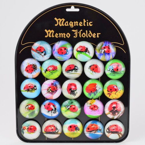 Magnetka lienky mix 4x4x1,4cm/24pcs