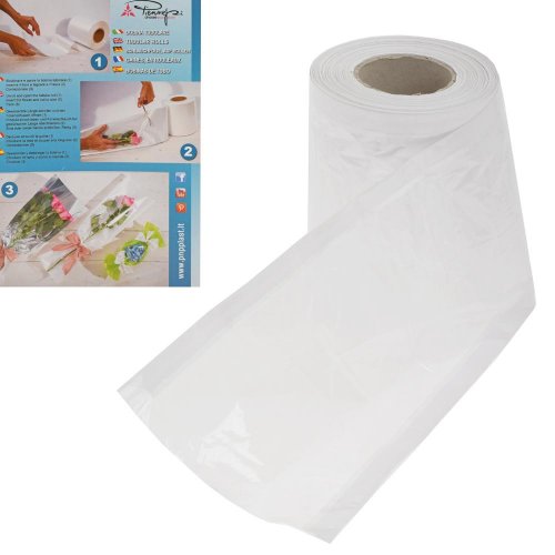 Super cena sačok rolka  50mx0,19 na kvety biely tunel 19+1,5+1,5cmx 50m