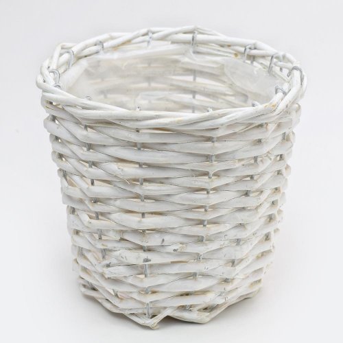 Košík prútie biely s d15xh13cm
