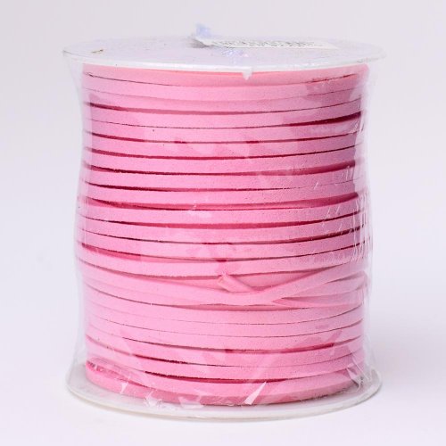 Šnúrka koža 3mmx45m ružová - Vianočné dekorácie