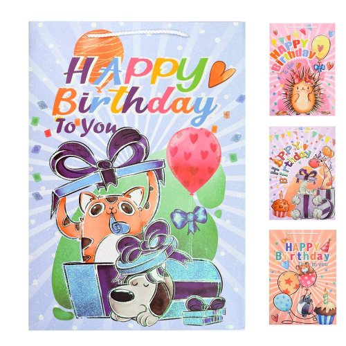 Darčeková taška l 44x31x12cm detská gliter