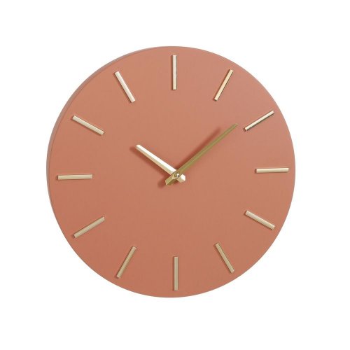 Hodiny brixen nástenné hodiny 35,5x4cm hliníkové terra - Vianočné dekorácie