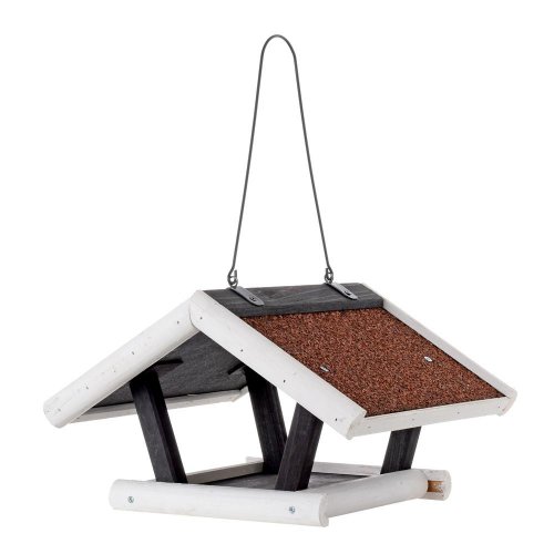 Krmítko vonkajšie, čierno-biele s červenou strechou, 30x18x28cm