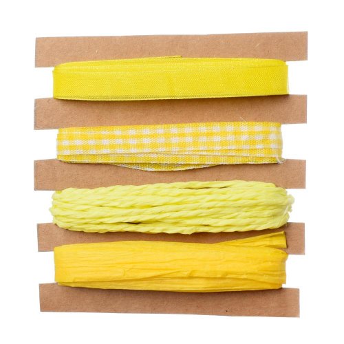 Stuhy žlté 4x5mc polyester 11*1*15cm