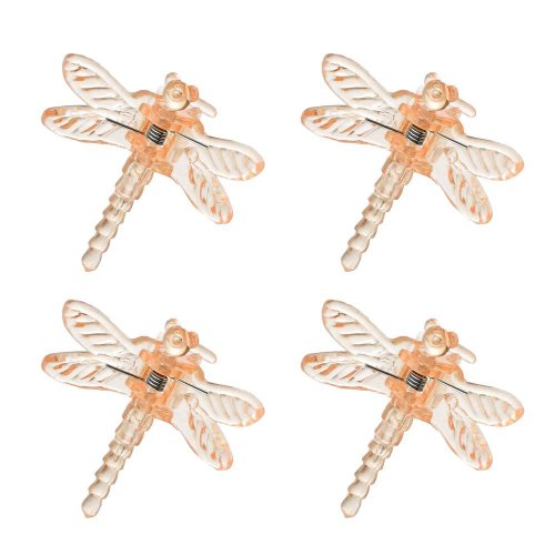 Klips vážka rosteto oranž 4ks, 3,5 x 3,5 cm