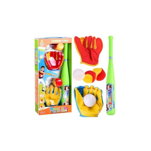 Súprava baseball rukvice, pálka, loptočka/sd