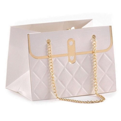 Taška pap.borsi/bus bianca  15x10 h10