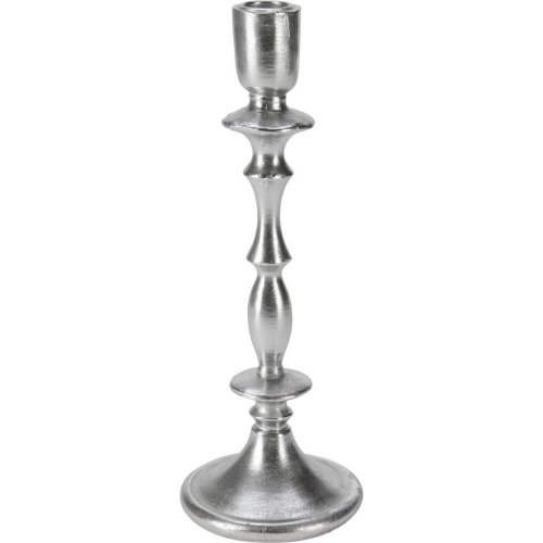 Svietnik 28cm strieborný