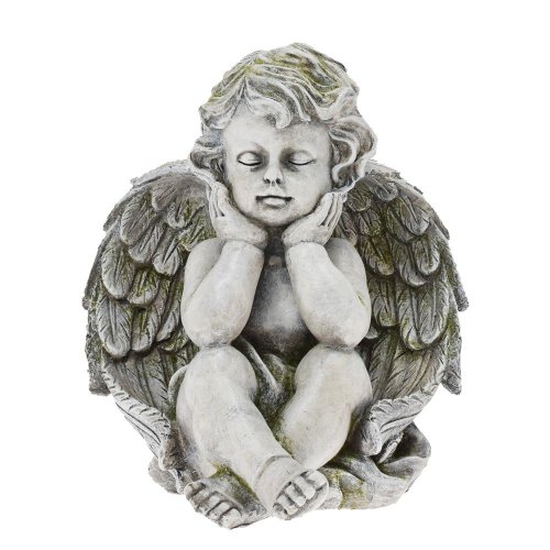 Anjel polyrez 24x22x21cm šedý - Veľkonočné ozdoby