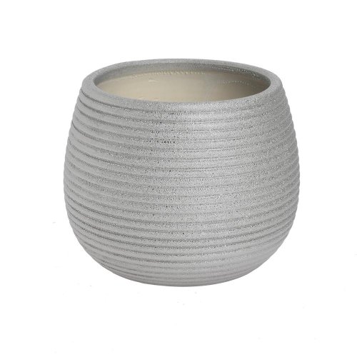 Obal keramika 15x15x12cm strieborný