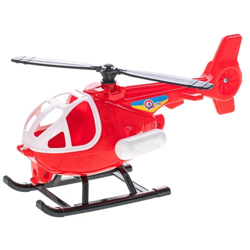 Vrtulník červený plast, 25cm