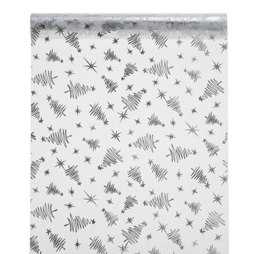 Organza lesklá 39x10 bielo-strieb.