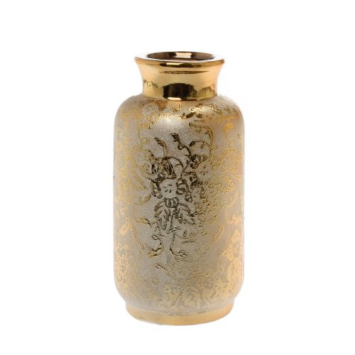 Váza na suché aranž.keram. zlatá 9.5x9.5x20cm