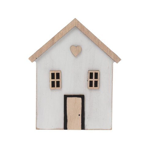Dom drevo 12x2,3x14,5cm biely