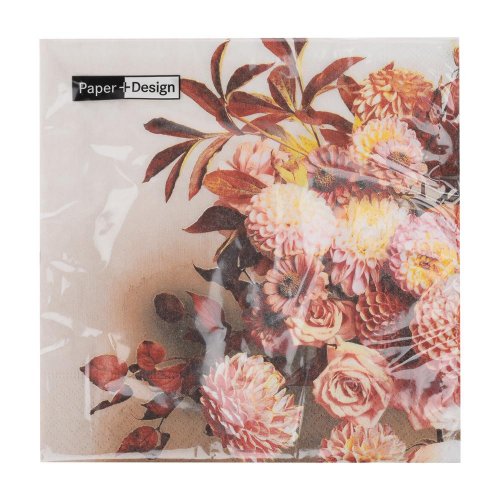 203256 servítky jeseň kytica33x33cm/203256