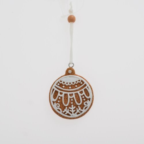 Záves perníková gulička hne/bie poly 5*6*0,7cm