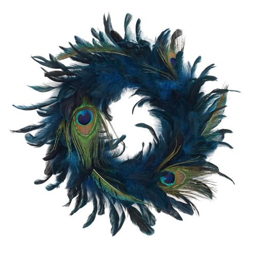 Veniec pávie perá veľký 40cm