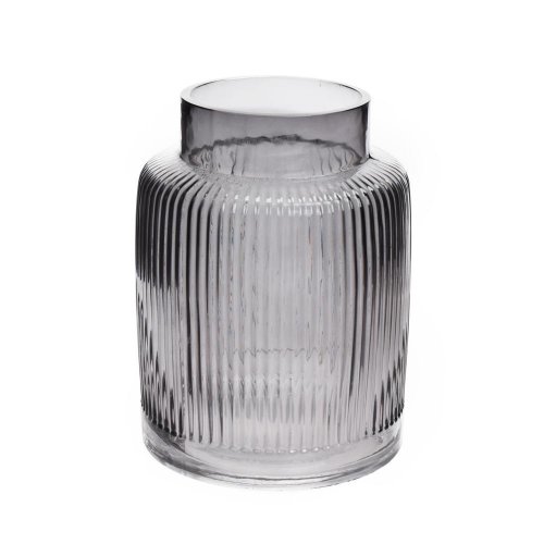 Váza santos sklenená šedá - v19xh14,5cm /1138457