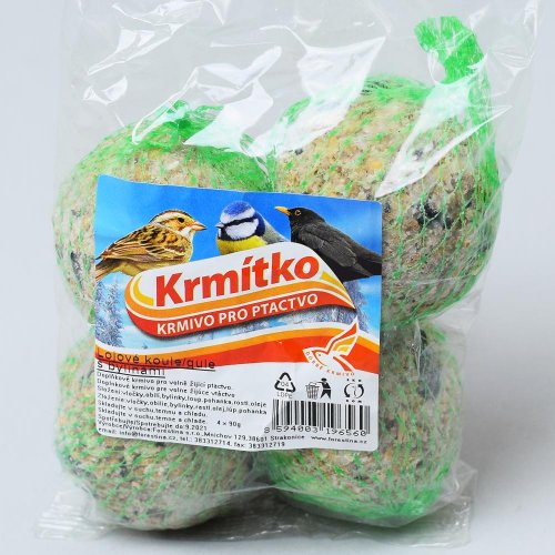 Krmítko-lojová guľa s bylinami 4x90g 18/k