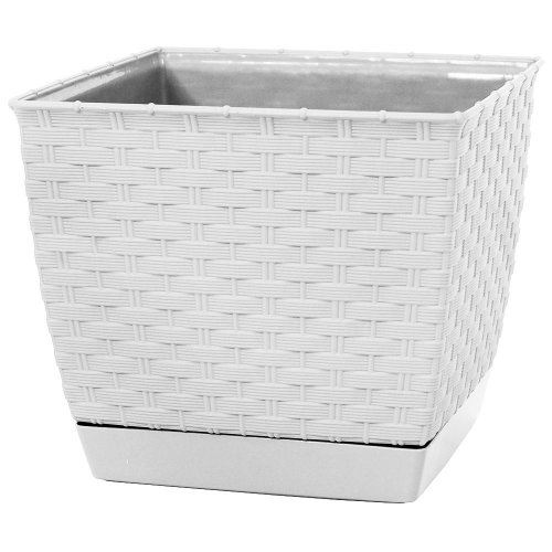 Drlk145 kvetináč ratolla square biely 14,5x14,5xh12,6cm/1,5l - Vianočné dekorácie