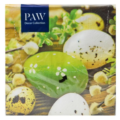 Sdl087200 servítky napkins eggs among catkins 3vrs/33x33cm 20ks