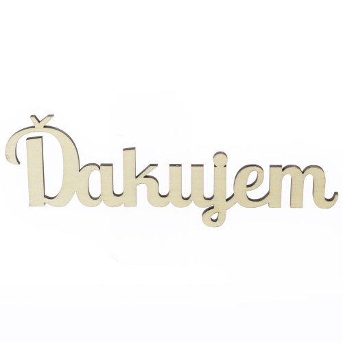 Výrez-ďakujem 20x6cm s/3