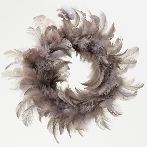 Veniec pierka 20cm sivý