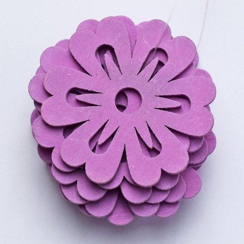 Výrez kvietky fial. 5cm s/20