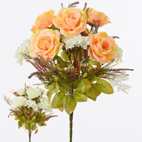 Kytica ruža+hortenzia 2f 42cm