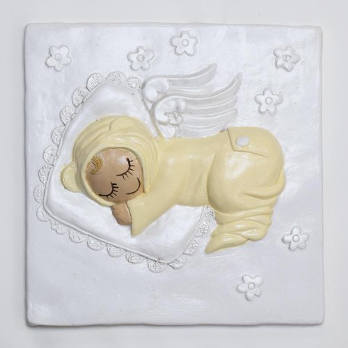 8047a/b/c anjel doska pastel mix 30x30x3cm - Umelé kvety