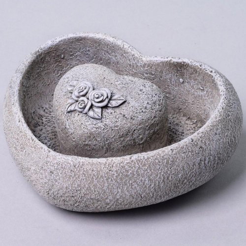 Srdce dekor 19,5x17x9cm polyres