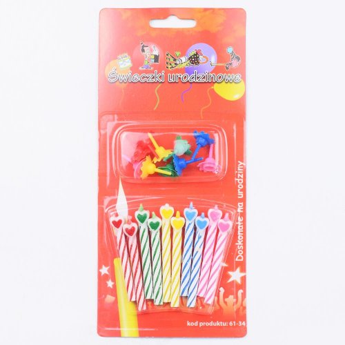 Tortové sviečky srdce 10+10 art.61-34 - Umelé kvety