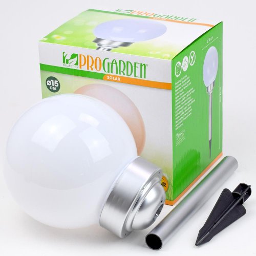 Lampa solár guľa 15cm ww led - Umelé kvety