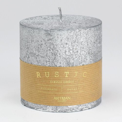 Rustic metalic val.9x9 strieborný