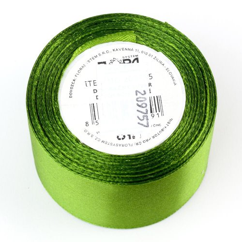 Saten stuha 38mm/15m farba 108 tm..zelená
