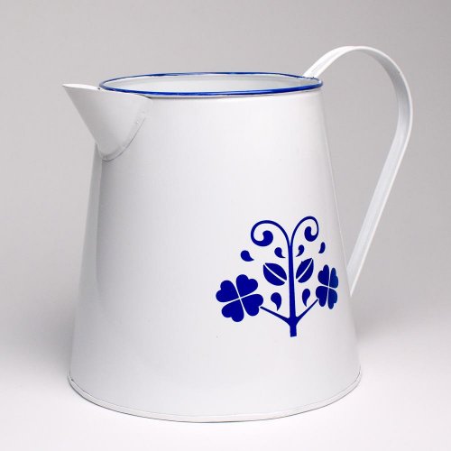 Váza džbán v:19x14cm  kov modrotlač 1  super cena