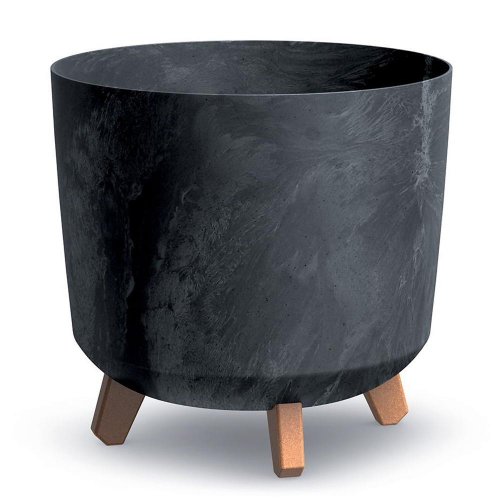 Dgtl300le kvetináč gracia tubus na nohách beton antracit 29,8xv28,5cm - Vianočné dekorácie