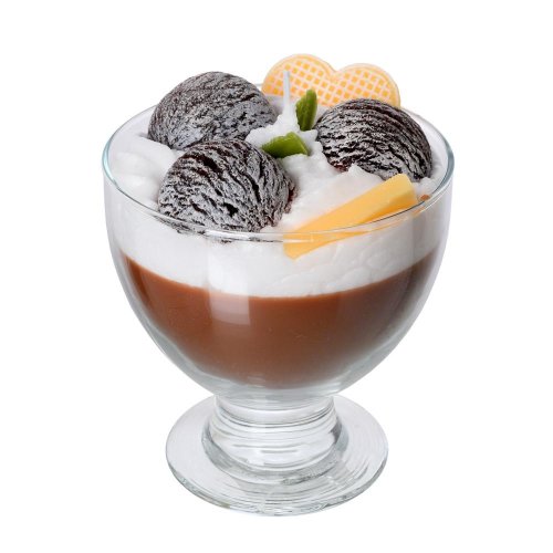 Sviečka dezert pohár hnedý čokoláda 13x11cm
