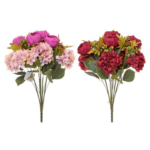 Kytica pivonka, hydrangea, bodliak, zeleň mix/2f 60cm