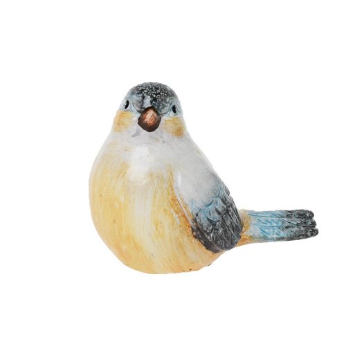 Vták keramika 6x9x7,5cm žltomodrý