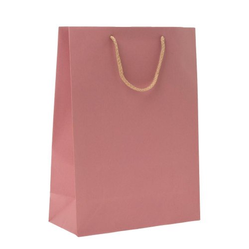 Taška papier kraft st. ružová 27x37+12