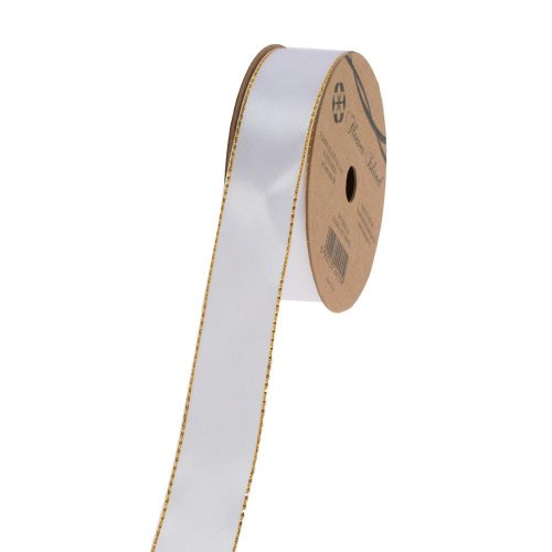 Stuha satén biela 2,5x20 zl.lem - Aranžérsky materiál
