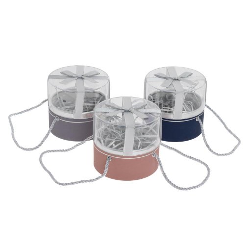 Darčeková krabička na kvety 12.5x12.5x11.5cm mix f - Aranžérsky materiál