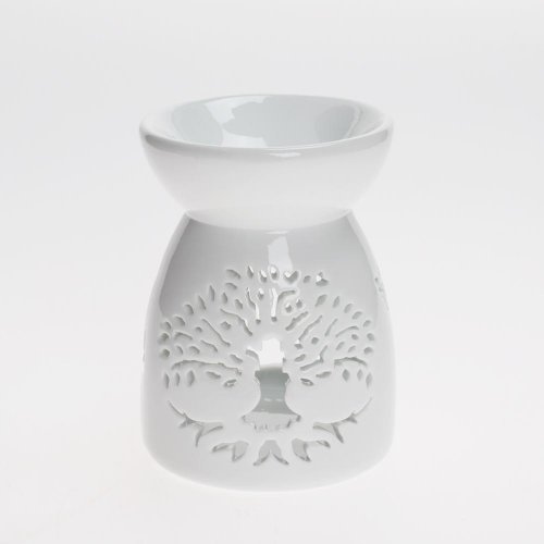 Aromalampa strom porcelán 8x11,5cm biela