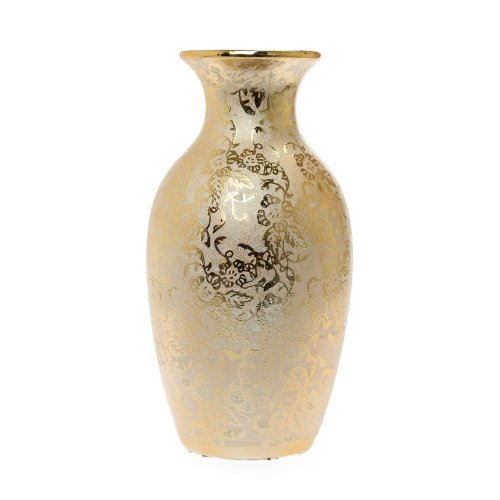 Váza na suché aranž.keram. zlatá 16x16x30cm